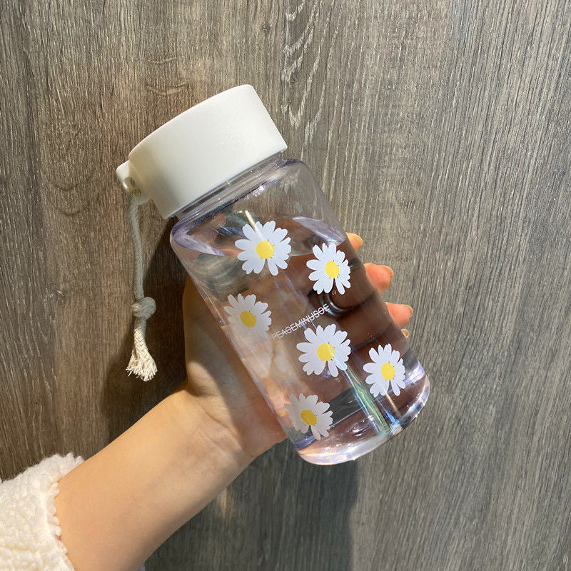 500ml Small Daisy Transparent Plastic Water Bottles