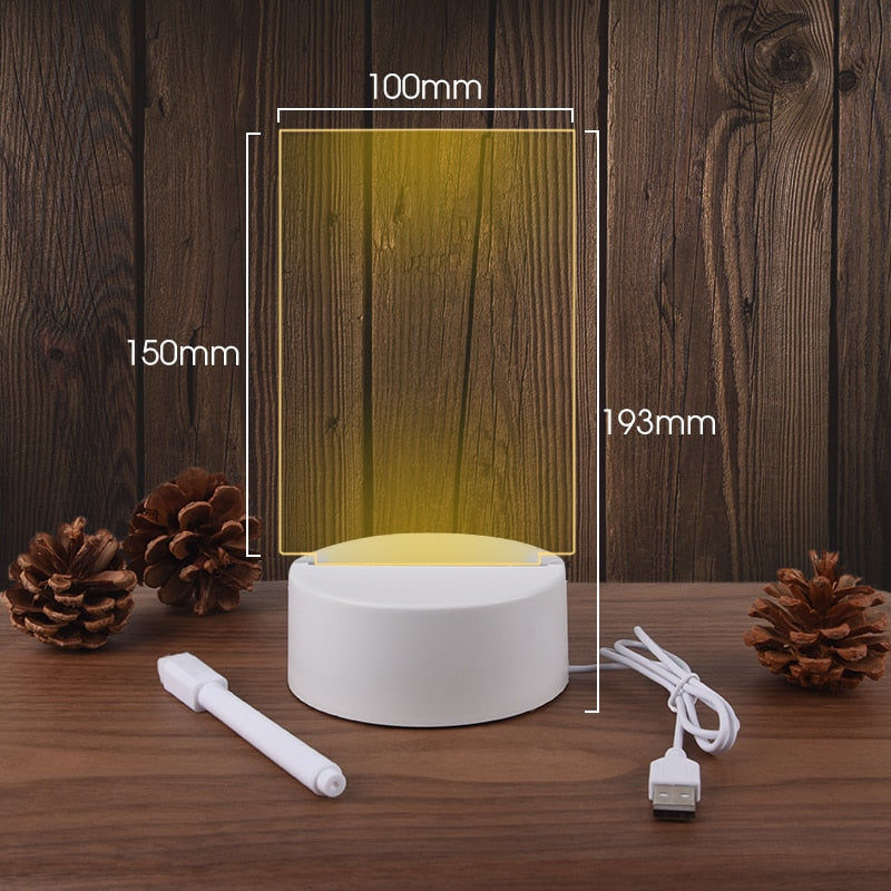 GeniusStylus-Message Board Creative Led Night Light USB