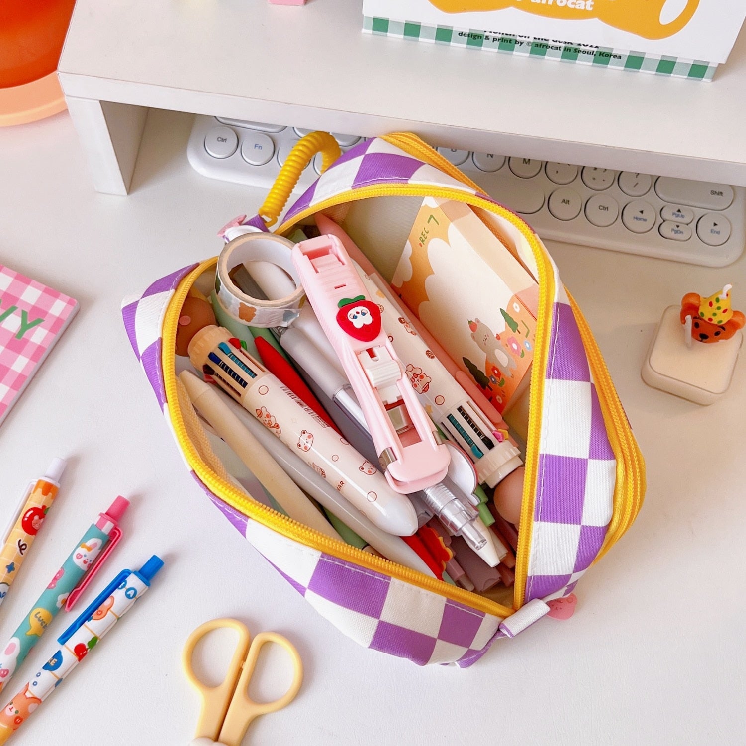 Portable Cartoon Bear Pencil Case