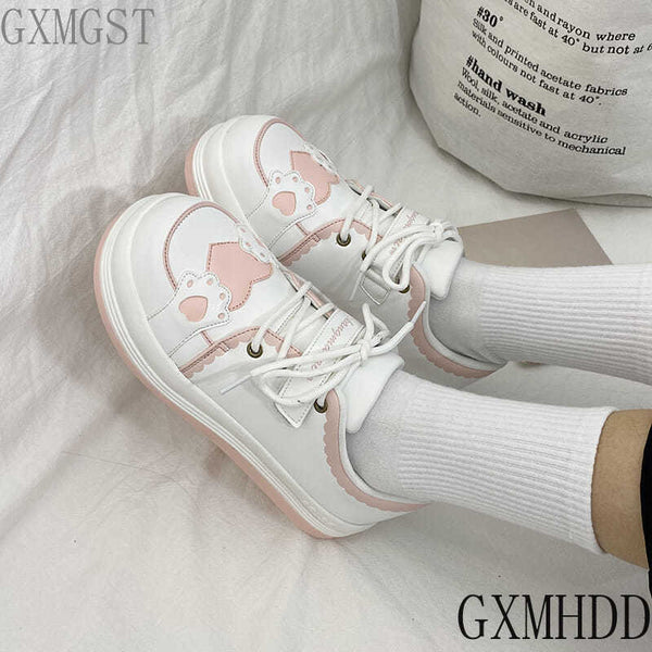 Pink Star Platform Sneakers - Kawaii Fashion Shop