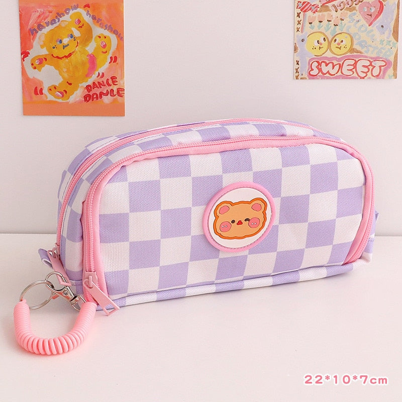 Portable Cartoon Bear Pencil Case