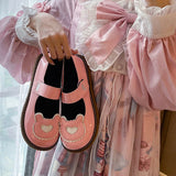 Kawaii Lolita Shoes Lovely Bear Mary Janes Shoes