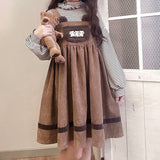 Vintage Kawaii Lolita Dress Winter Sweet Bear