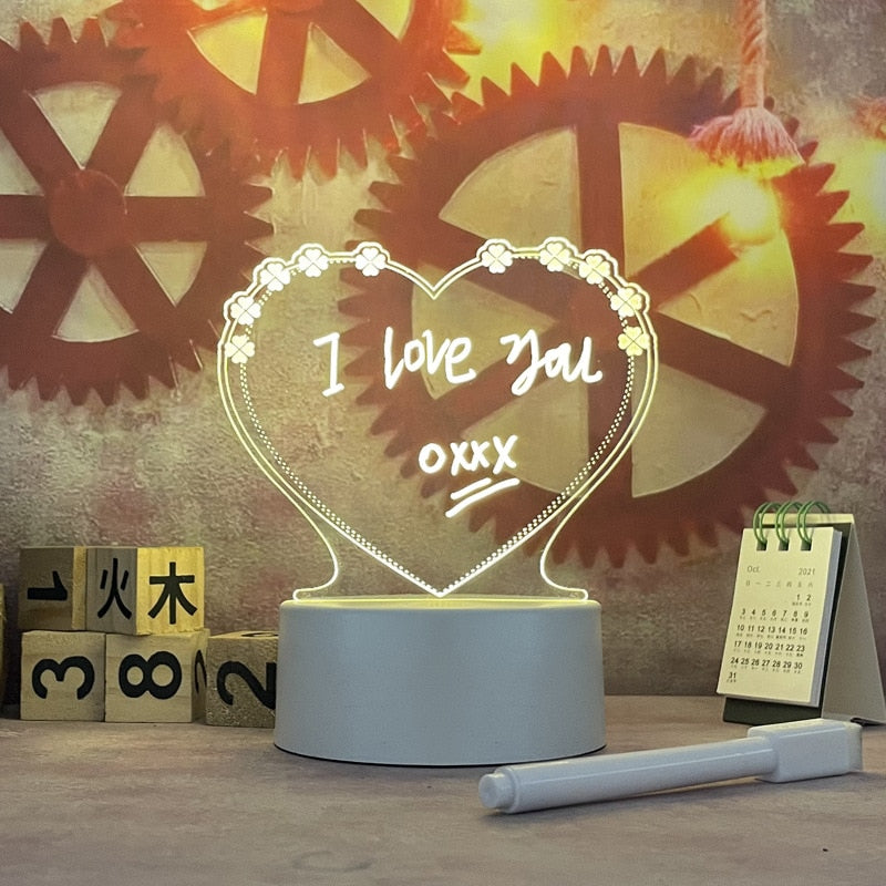 GeniusStylus-Message Board Creative Led Night Light USB