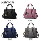 Leather Totes Bag Top-handle Embroidery Crossbody Bag Shoulder