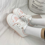 Kawaii White Pink/Blue Plattform Sports Sneakers