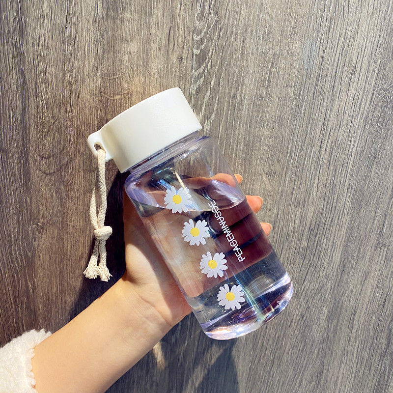 500ml Small Daisy Transparent Plastic Water Bottles
