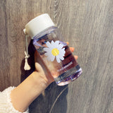 500ml Small Daisy Transparent Plastic Water Bottles