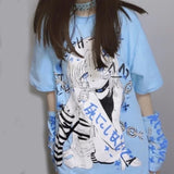 Anime Kawaii Graphic T Shirts with gloves