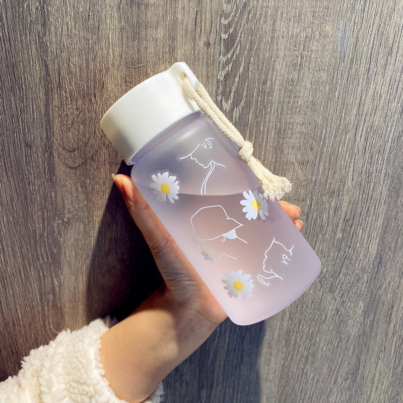 500ml Small Daisy Transparent Plastic Water Bottles