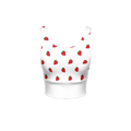 Kawaii Strawberry V-Shape-Back Sports Bra-Butter Soft Texture