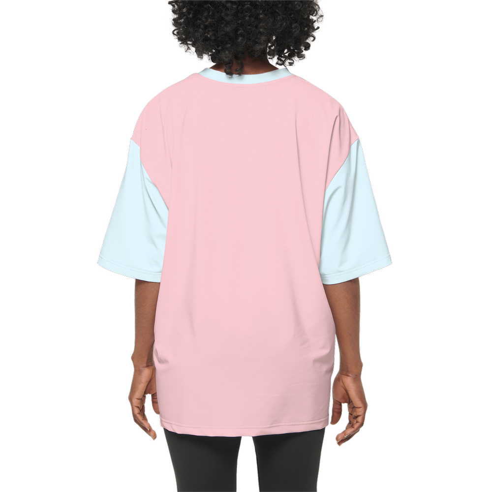 Kawaii Dog Women’s Oversized Short-Sleeve T-Shirt-Heavyweight 225g