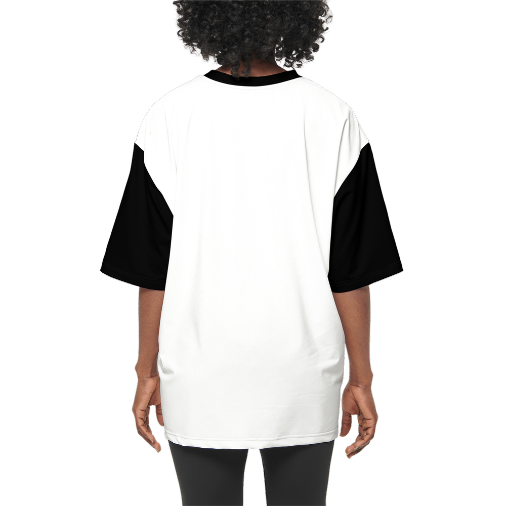 Kawaii Panda Women’s Oversized Short-Sleeve T-Shirt-Heavyweight 225g