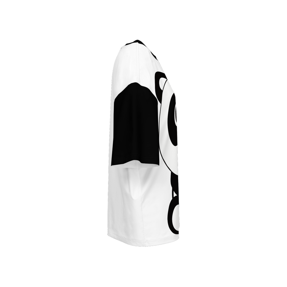 Kawaii Panda Women’s Oversized Short-Sleeve T-Shirt-Heavyweight 225g