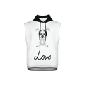 I love kawaii dogs sleeveless pullover hoodie