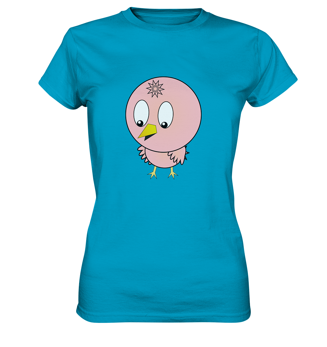 Kawaii Bird Ladies T-Shirt - Ladies Premium Shirt