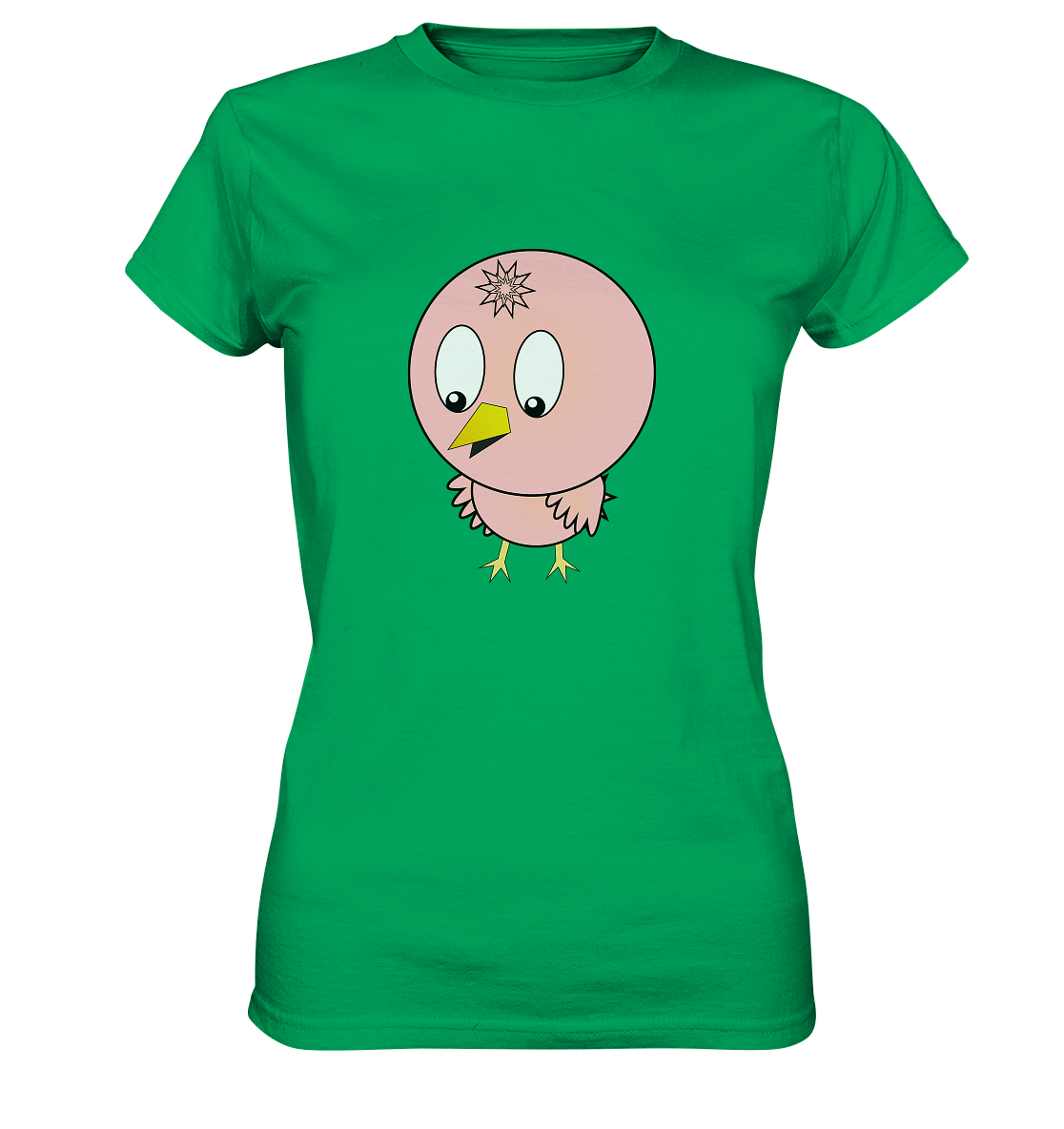 Kawaii Bird Ladies T-Shirt - Ladies Premium Shirt