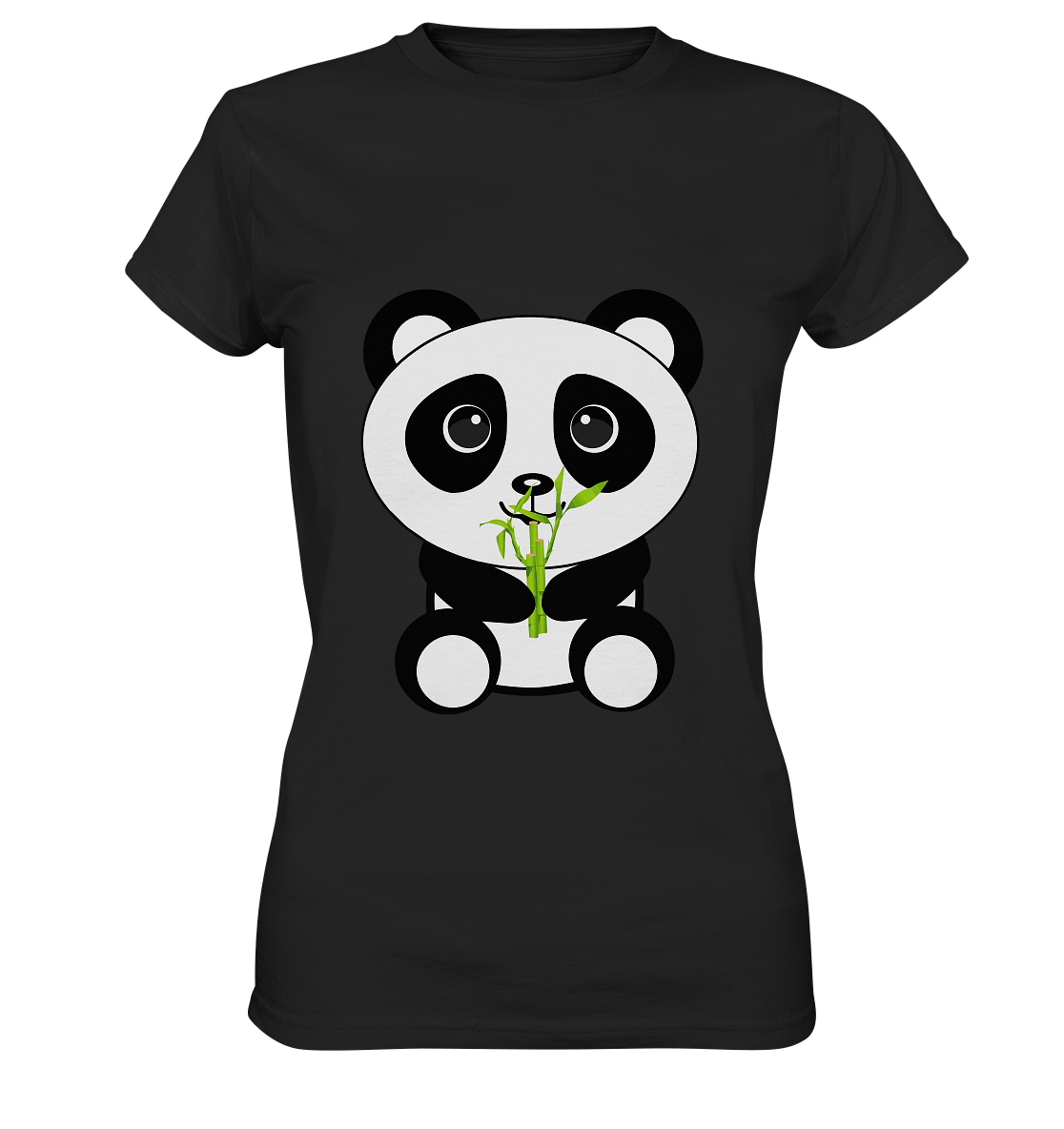 Kawaii Panda Bamboo Ladies T-Shirt - Ladies Premium Shirt