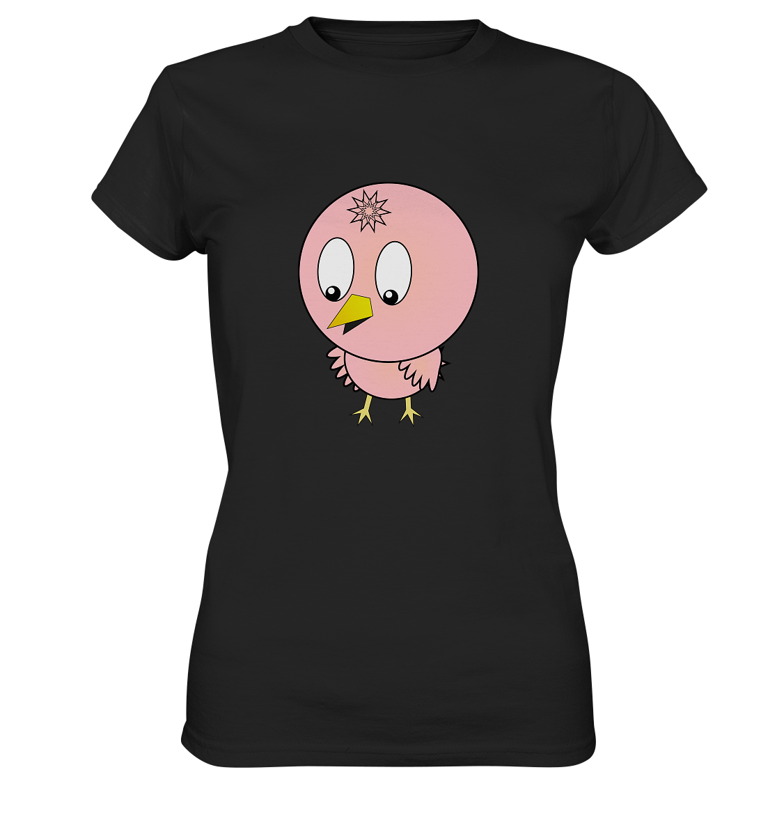 Kawaii Bird Ladies T-Shirt - Ladies Premium Shirt