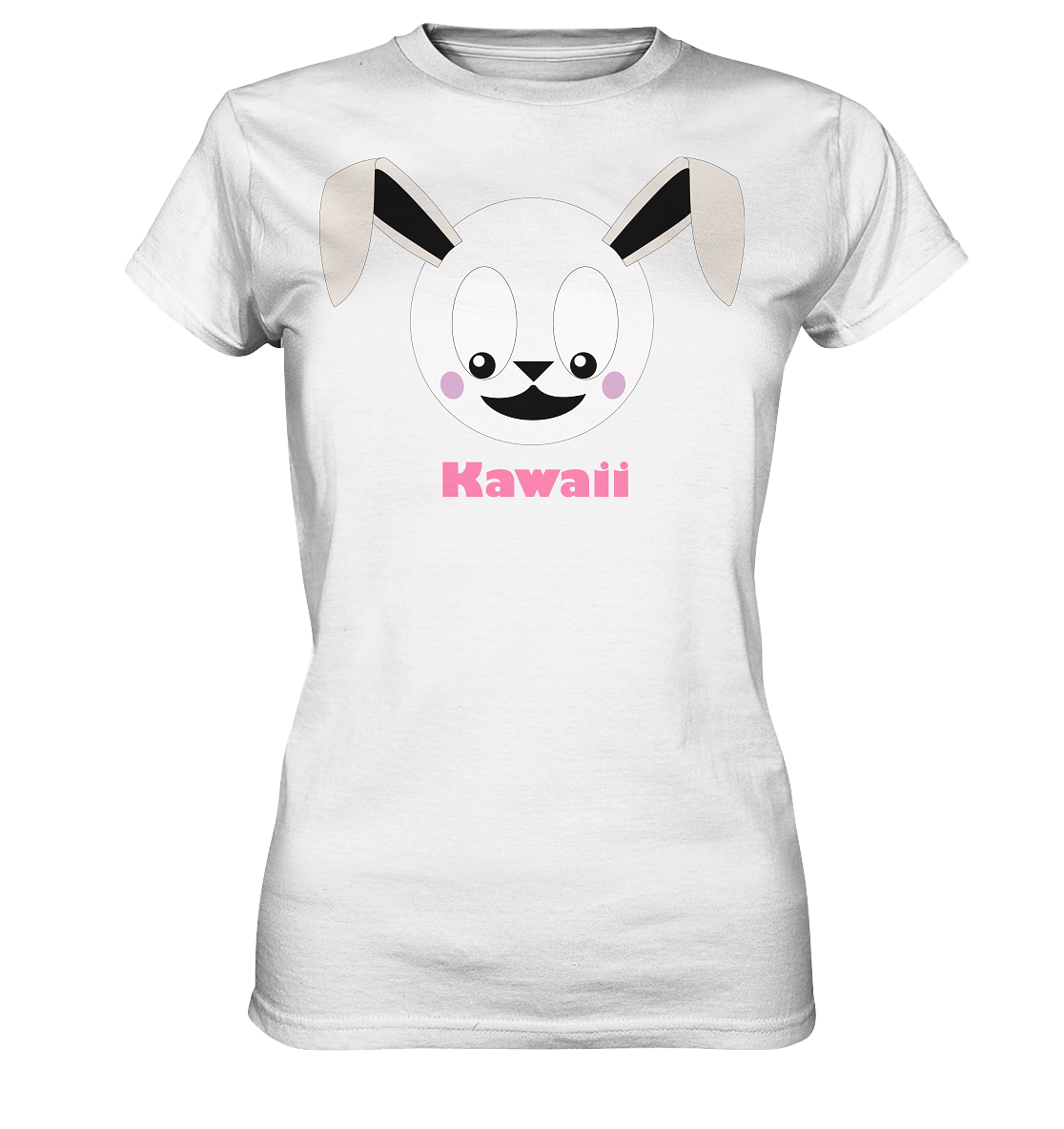 Kawaii Rabbit Ladies T-Shirt - Ladies Premium Shirt
