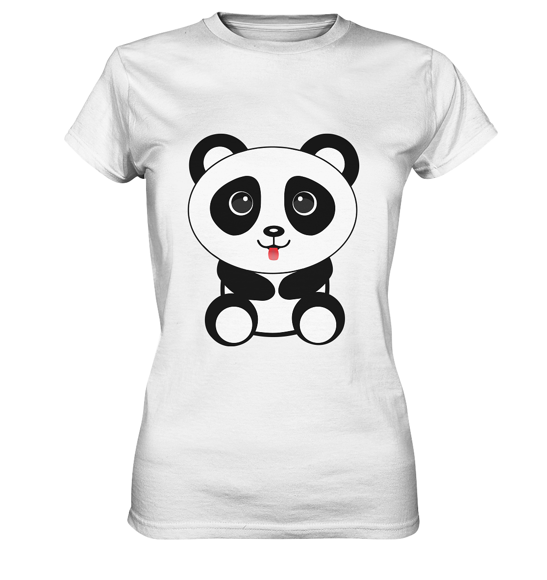 Kawaii Panda Ladies T-Shirt - Ladies Premium Shirt