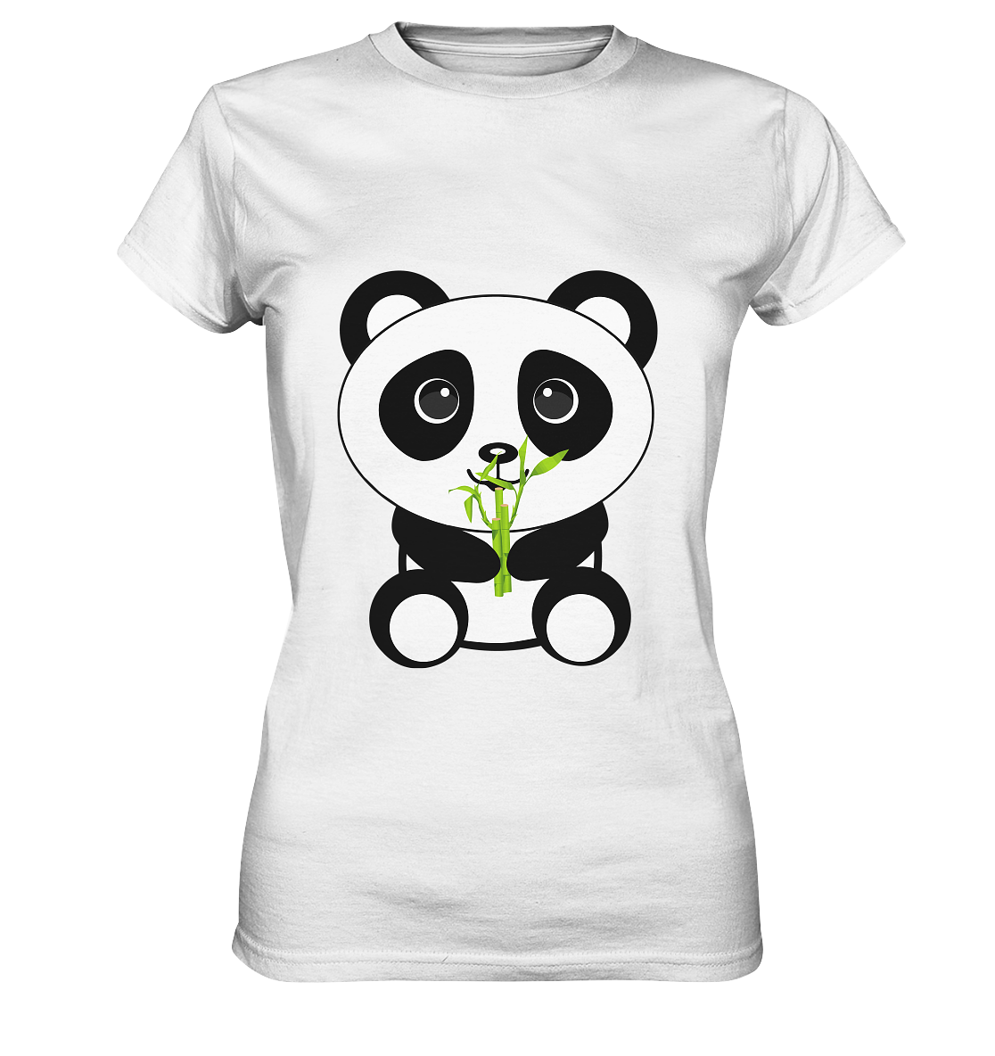 Kawaii Panda Bamboo Ladies T-Shirt - Ladies Premium Shirt