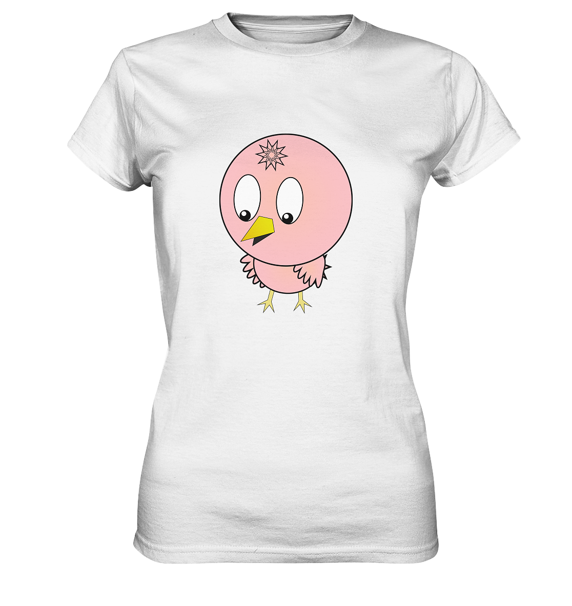 Kawaii Bird Ladies T-Shirt - Ladies Premium Shirt