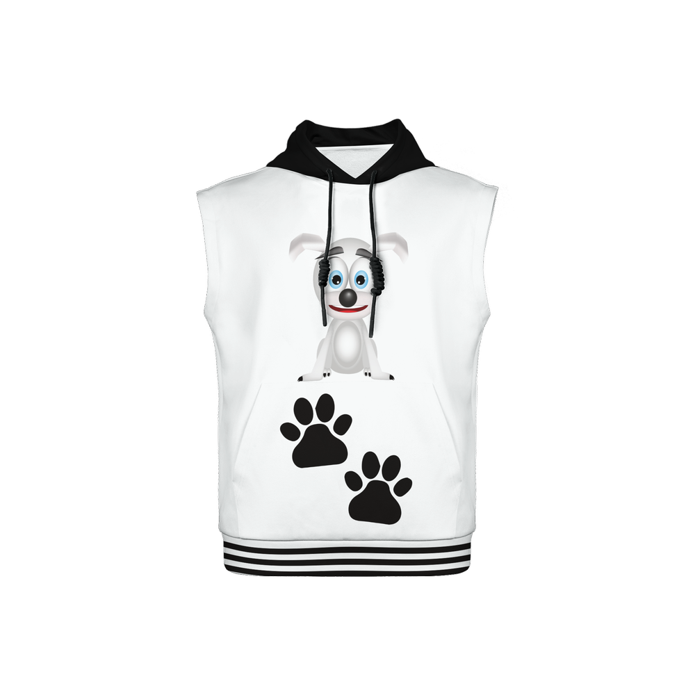 Kawaii dogs sleeveless pullover hoodie