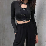 Plus Size Gothic Sexy Buckle Front