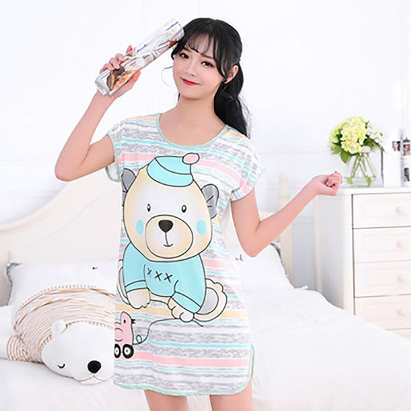 Cartoon sleepwear crew neck