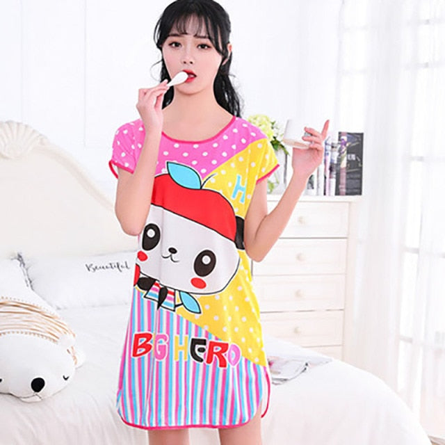 Cartoon sleepwear crew neck