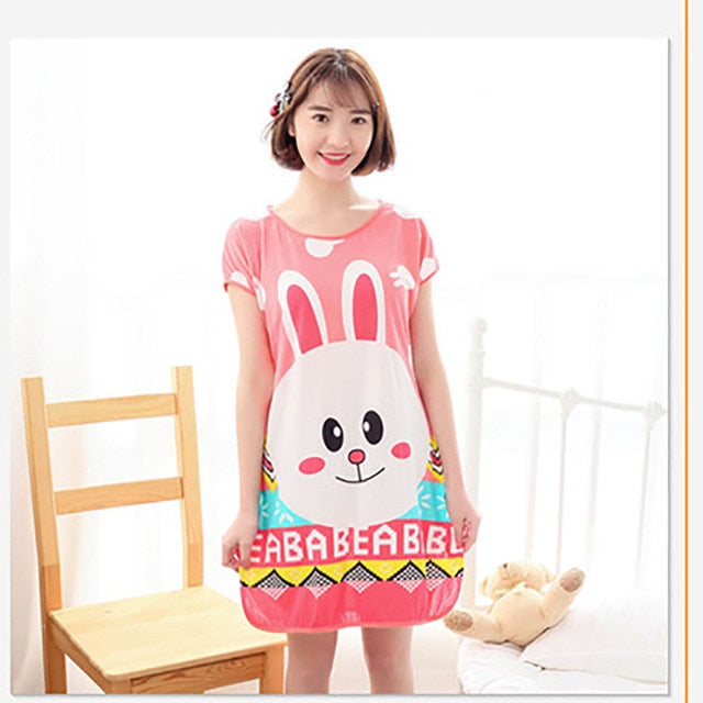 Cartoon sleepwear crew neck