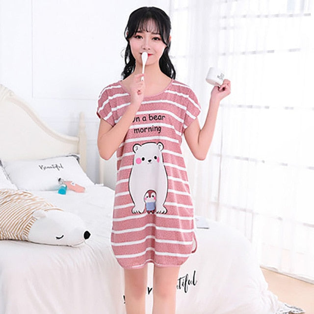Cartoon sleepwear crew neck