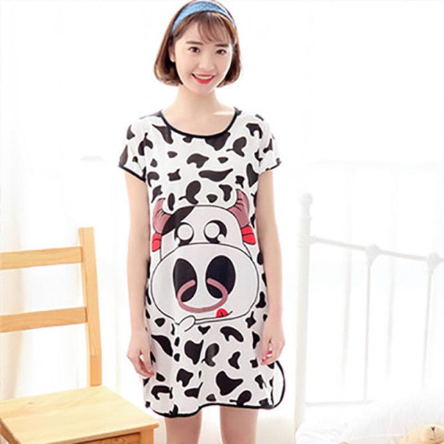 Cartoon sleepwear crew neck