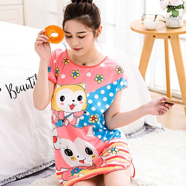 Cartoon sleepwear crew neck