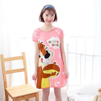 Cartoon sleepwear crew neck