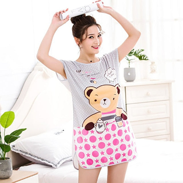 Cartoon sleepwear crew neck