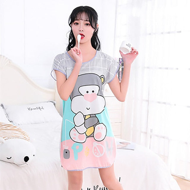 Cartoon sleepwear crew neck