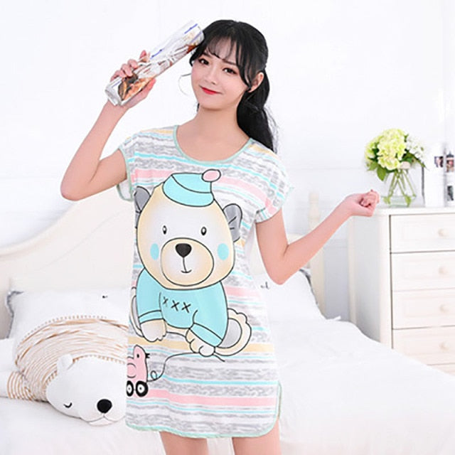 Cartoon sleepwear crew neck