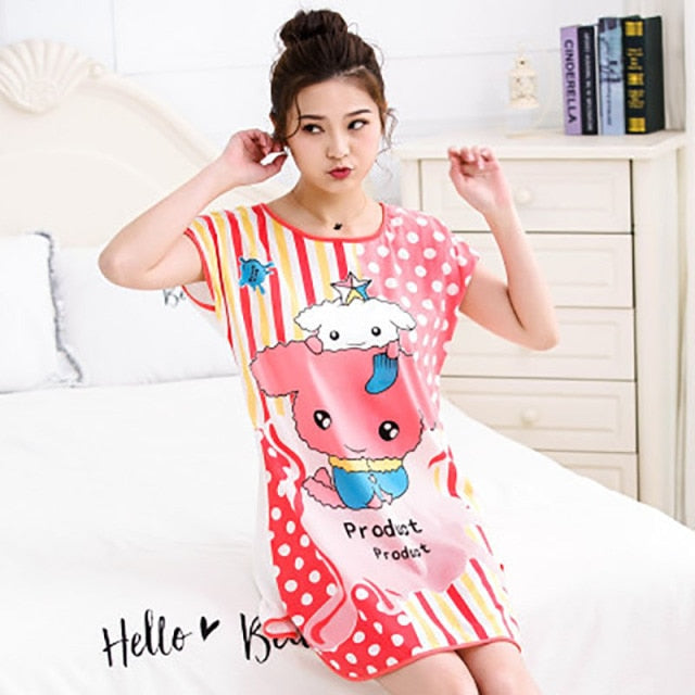 Cartoon sleepwear crew neck
