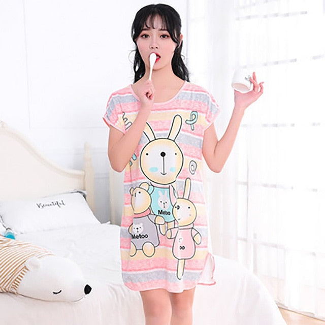 Cartoon sleepwear crew neck
