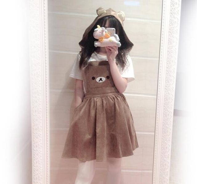 Kawaii Rilakkuma Lolita Overall Dress