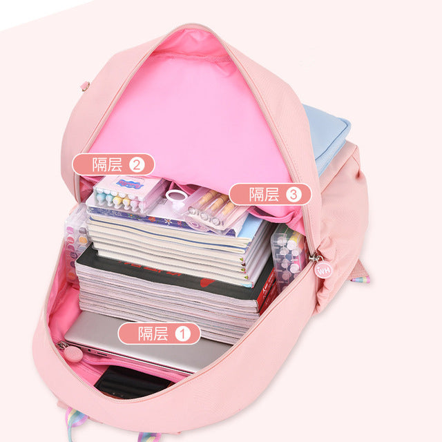 Korean fashion shoulder school bag (Waterproof)