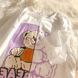 Bear Cartoon Print Tshirt
