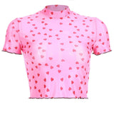 Kawaii Cropped Pink Tshirt