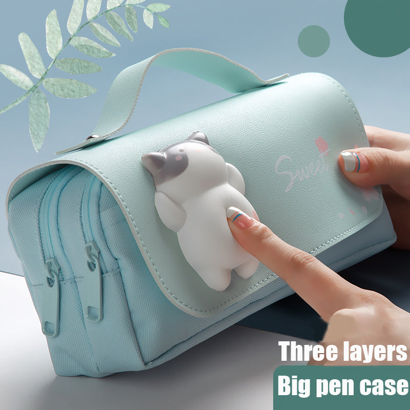 Large Capacity Pencil Cases - Cat Pencil Case Cute Bag Big Pen