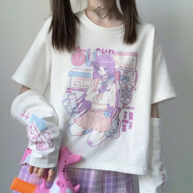 E Girl Anime Tshirt