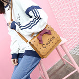 Cookie Letter Embroidery Crossbody Bag