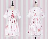 Lolita Dress Sweet Rabbit White Red