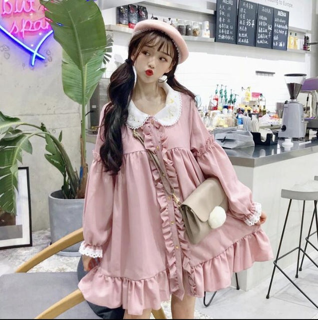 Lace Embroidery Doll Dress